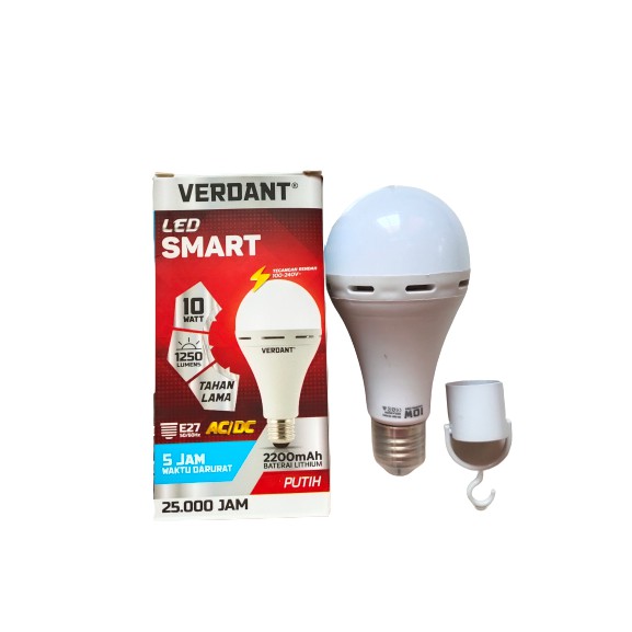 Lampu LED Verdant Smart Emergency 10 Watt AC/DC Lampu Magic