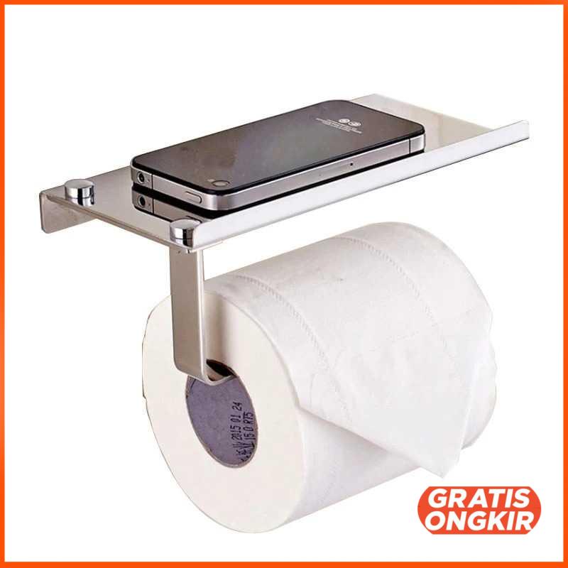 Gantungan Tempat Tisu Toilet Stainless Steel - H226