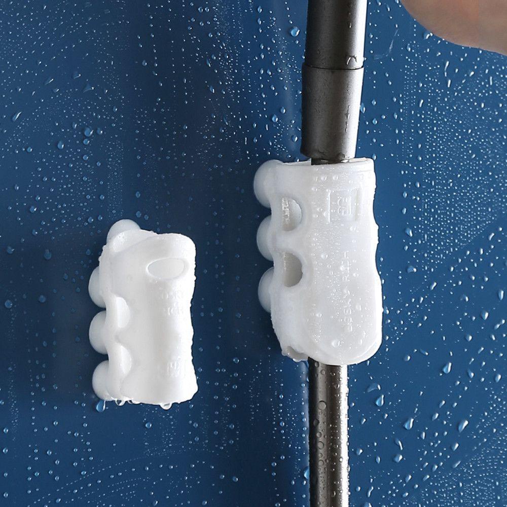Solighter Shower Head Holder Vakum Kuat Dapat Digunakan Kembali Aksesori Kamar Mandi Adjustable Braket Silikon