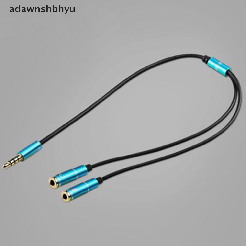 Adawnshbhyu 3.5mm jack headphone stereo+Kabel adapter Ekstensi aux splitter audio Mikrofon