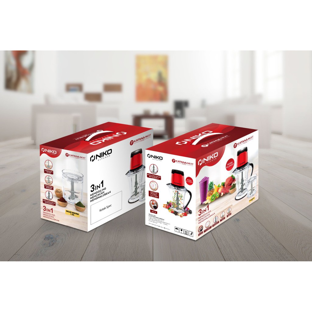 Niko Chopper Katana NEXT ROSE 3In1 Food Chopper 350 Watt