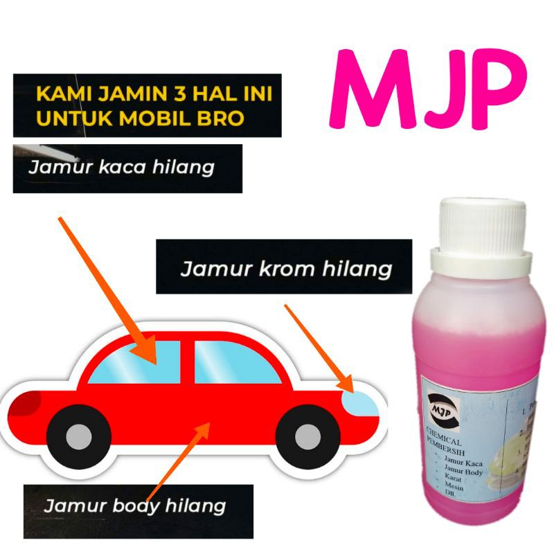 MJP Pembersih jamur kaca jamur body  mesin karat volume 250 mili