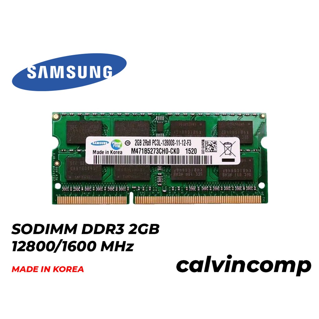 Memory Laptop / RAM SODIMM SAMSUNG/KINGSTON DDR3 2GB 1.5V 1600 MHz