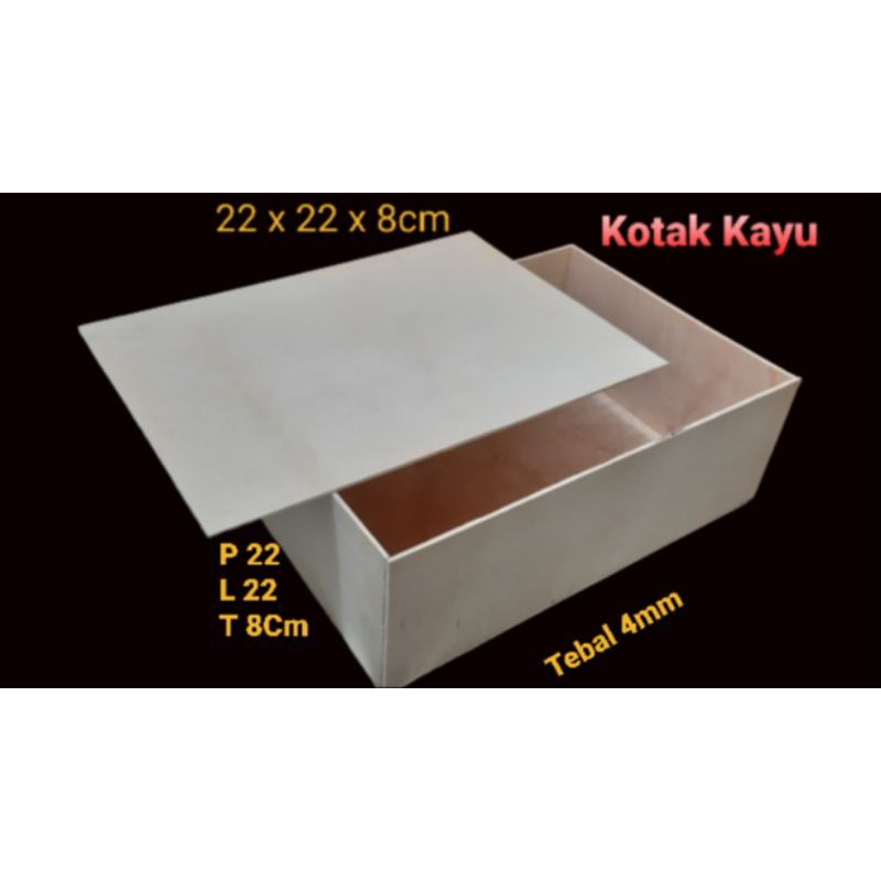 

Kotak 22x22x8cm tabal 4mm box bahan hampers kado souvenir