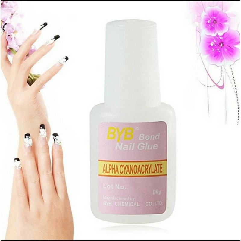 Lem kuku palsu 10gr / false nails glue with brush