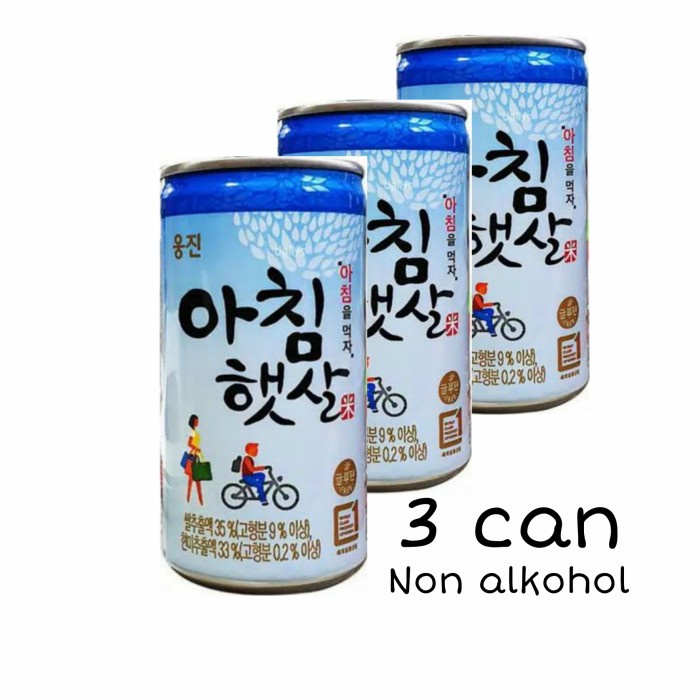 

Wongjin morning rice 180 ml, paket 3 can. mageoli non alcohol (BERKUALITAS)