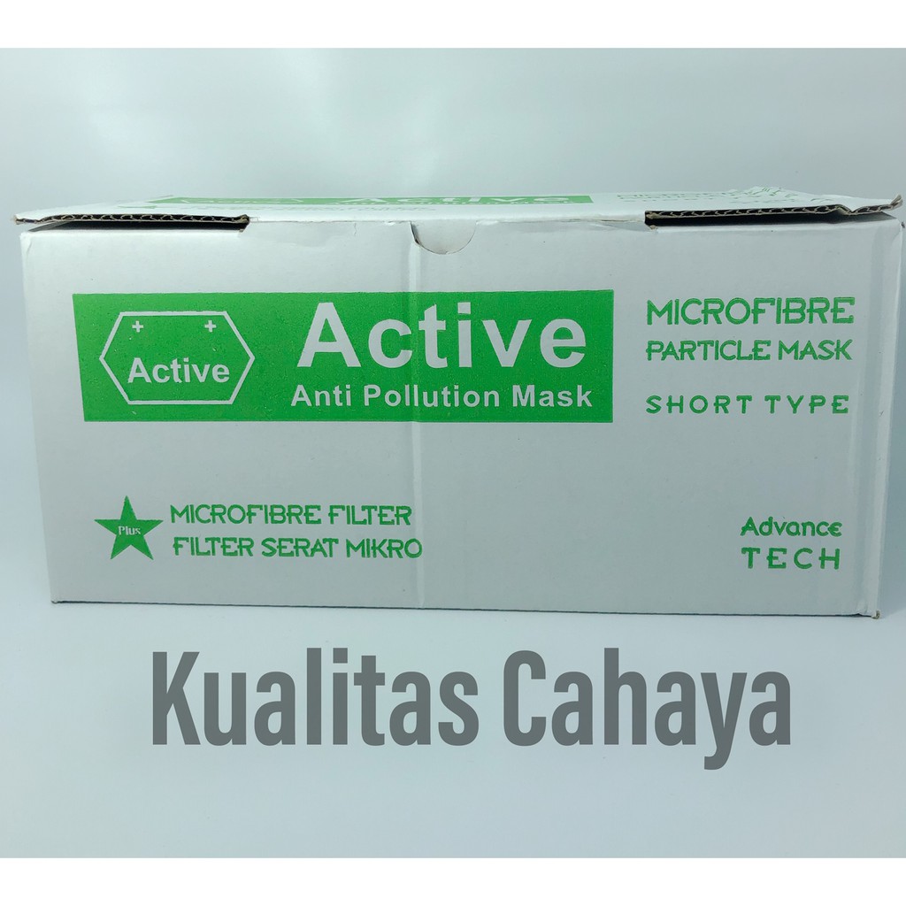 Masker Microfibre ACTIVE + Anti Bakteri dan Polusi Safety Plus