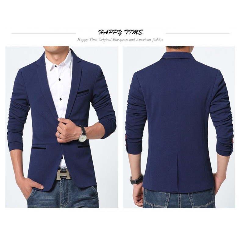 BLAZER SEMI FORMAL / BLAZER KANTOR PRIA SLIMFIT MODERN CASUAL NAVY NIKAYU HIGH TWIST