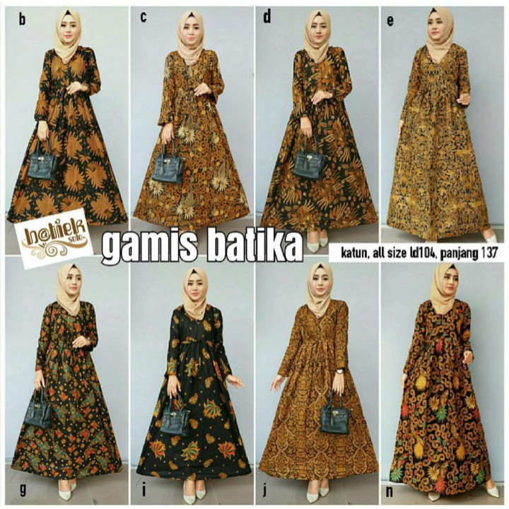  LONG  DRESS  BATIK  GAMIS BATIKA DRESS  HIJAB COUPLE  DRESS  