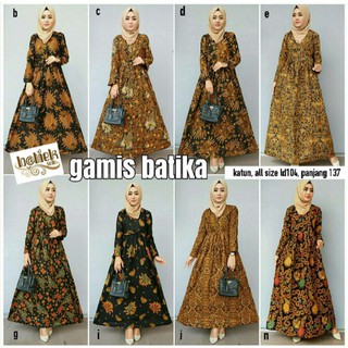 81 Model Baju Batik Gamis Terbaru Terbaik