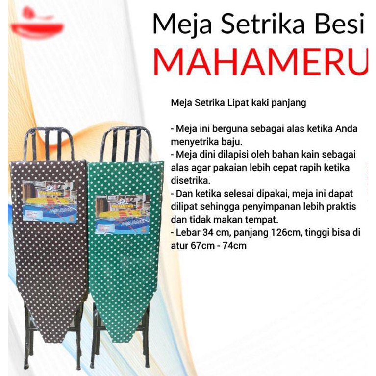 MEJA setrika duduk mahameru +Bubblewrap