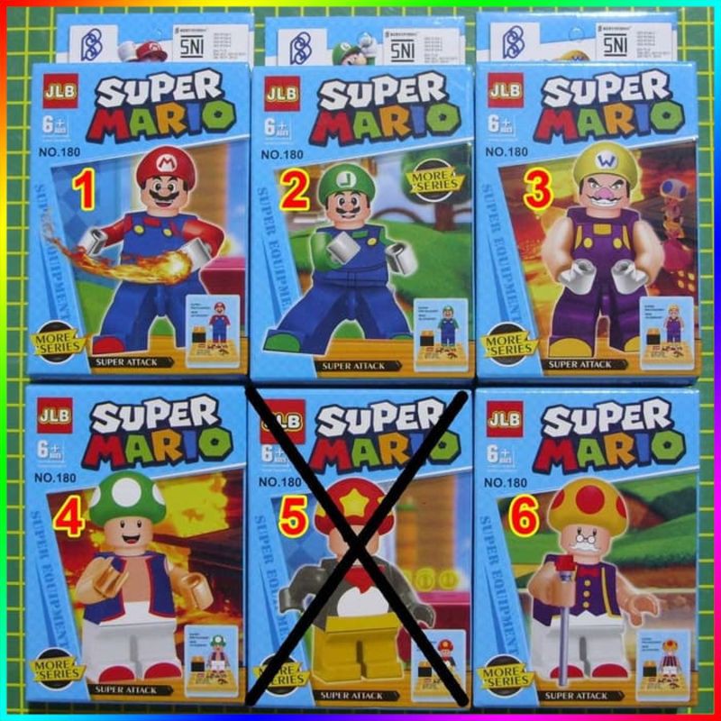 lego super mario brick block balok kualitas bagus