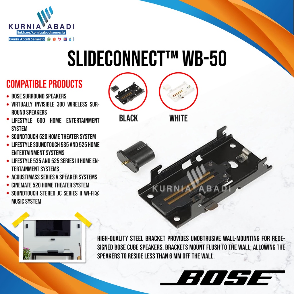 BOSE WB-50 Slide Connect Wall Bracket ACCESSORIES