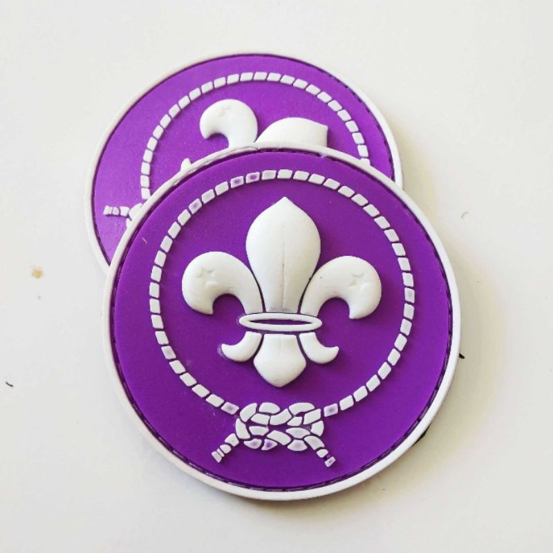 Patch rubber LOGO PRAMUKA WOSM/SCOUTS/tempelan karet emblem velcro