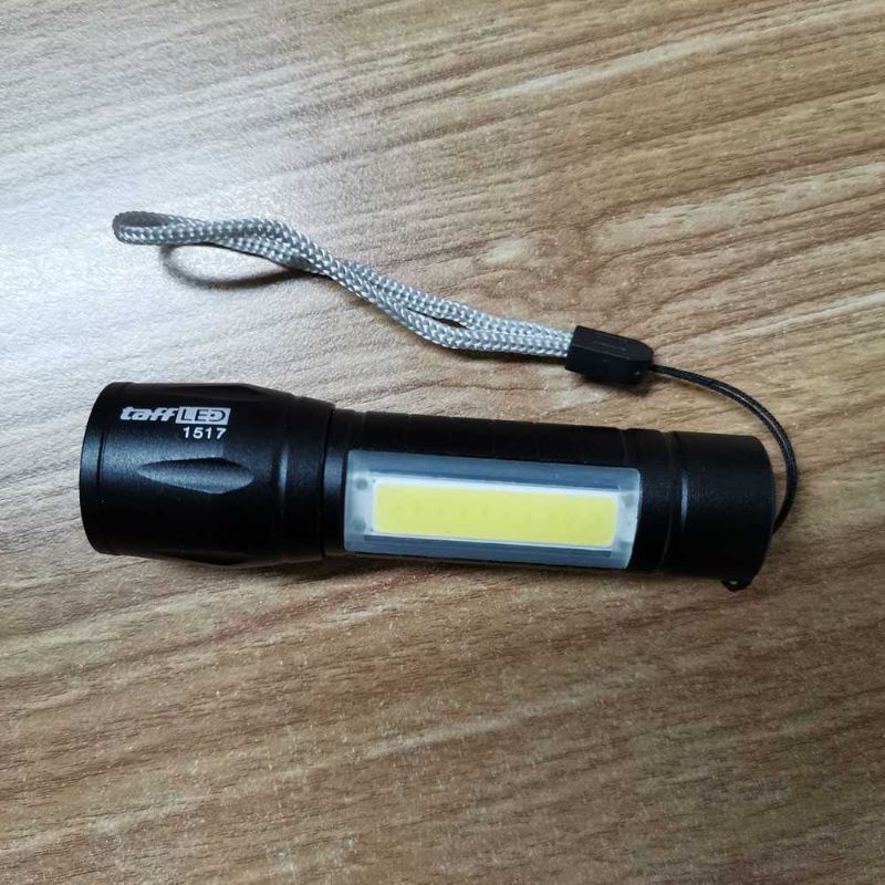 Senter LED USB Rechargeable taffware Q5+COB 2300 Lumens - 1517