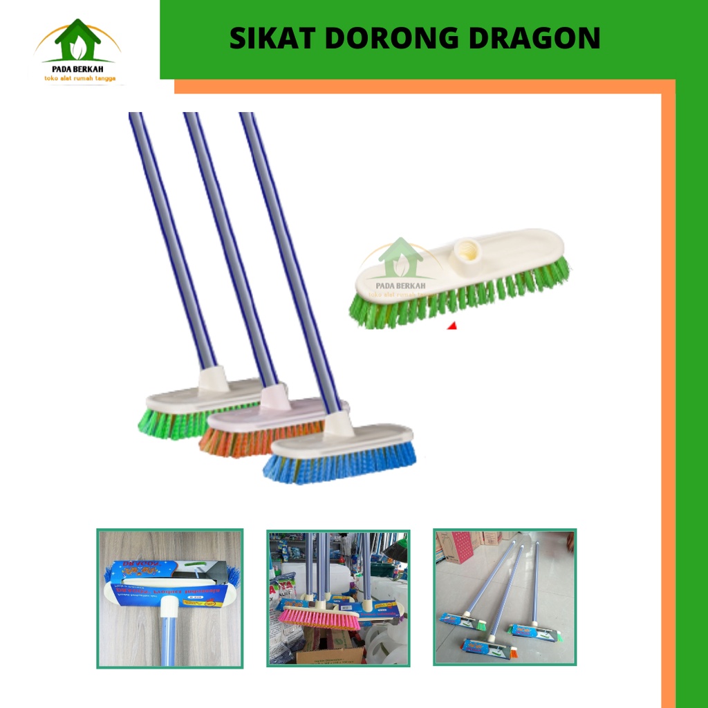 Sikat WC Lantai Dorong Dragon Gagang Panjang / Sikat WC Gagang Panjang Dragon / Sikat Lantai Wc