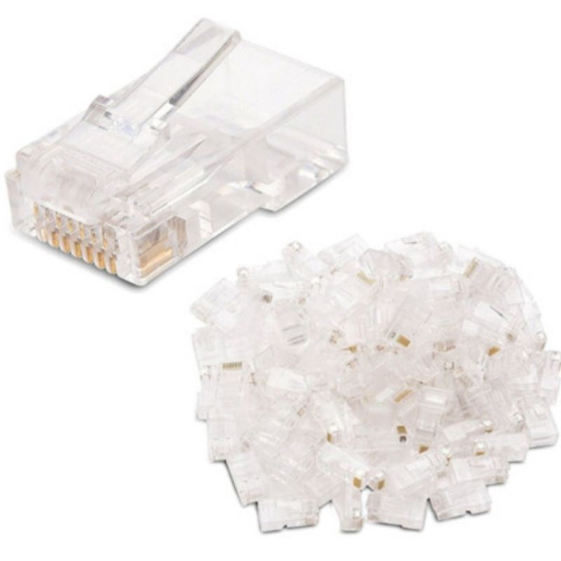 Konektor RJ45 Cat5e Connector Biasa isi 100 pcs