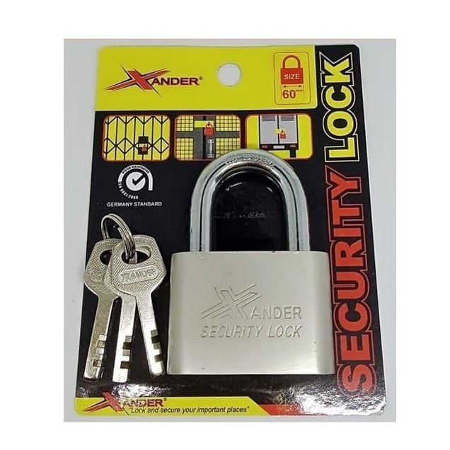 Gembok 60mm Pendek - Xander Security Lock 3 Key