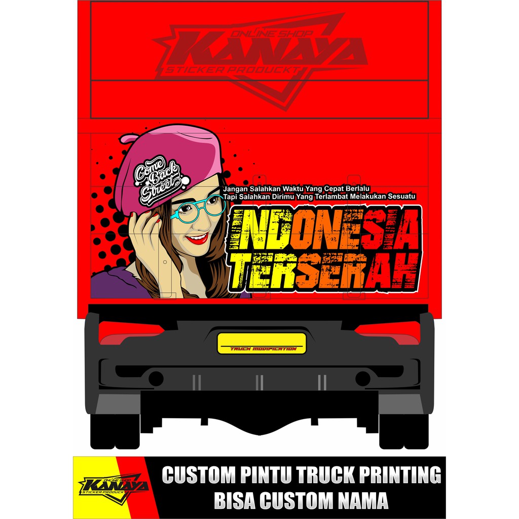 

Sticker pintu belakang truk tema indonesia terserah dengan cewe vector kode B5 terbaru