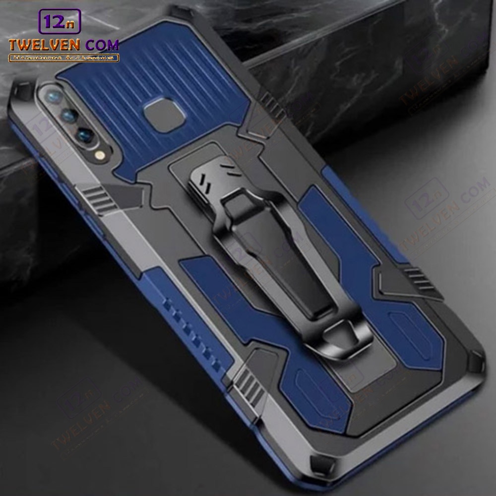 Case Shockproof Samsung A20s Armor Hardcase Stand Clip