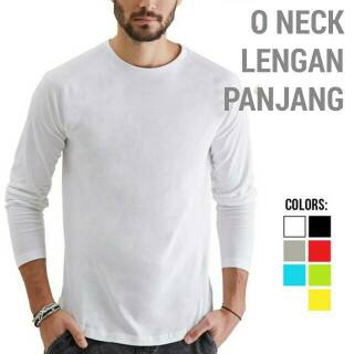  Kaos  Polos O Neck Lengan  Panjang  Long Sleeve Unisex 
