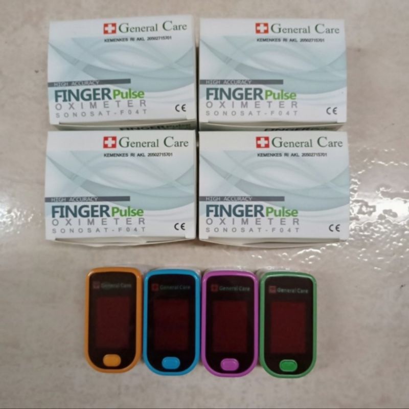 Original Oximeter General Care Kemenkes AKL Akurasi Tinggi Free Baterai Oximetry FingerPulse Spo²