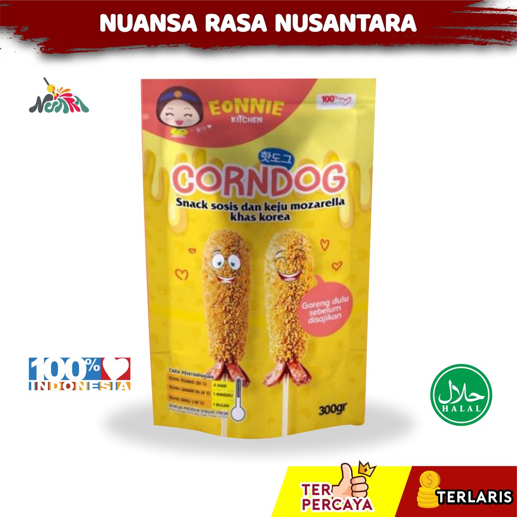 

[ TERLARIS & TERPERCAYA ] Corndog Mozarella - EONNIE KITCHEN Sosis Korean Food Cimahi Tokkebi COD 1