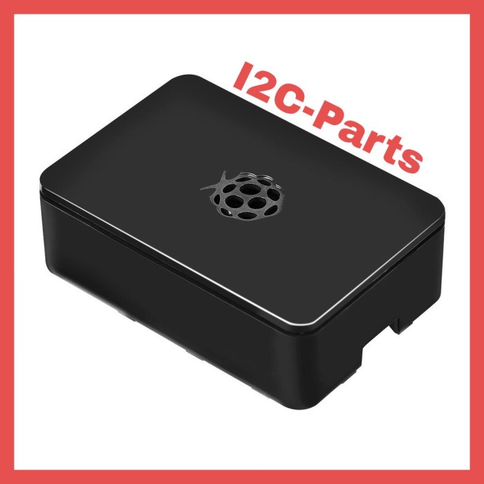 Casing Raspberry pi 3 B B+ Box Enclosure Logo Raspi Case Hitam