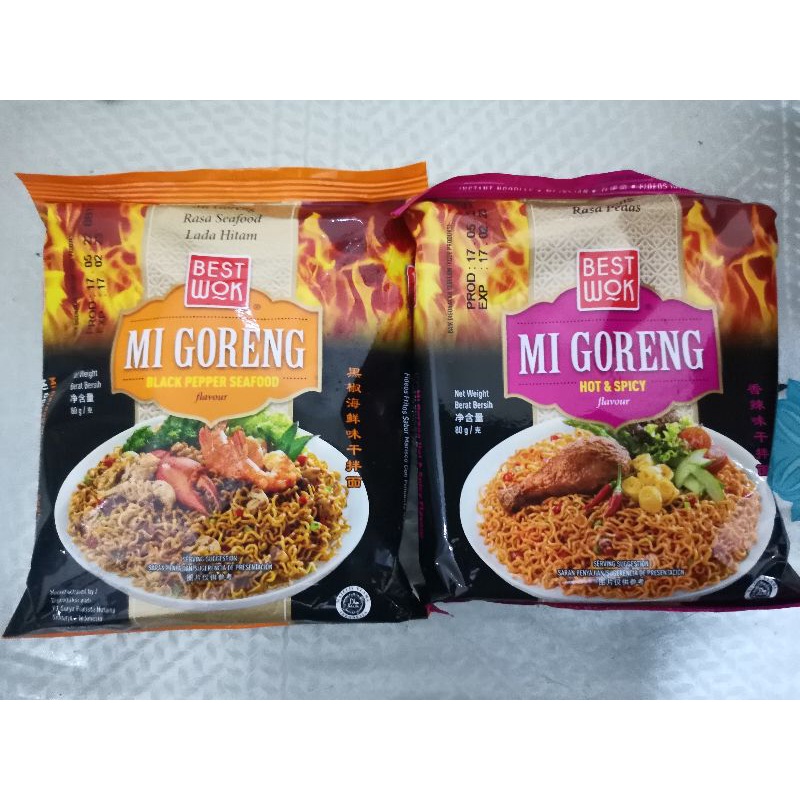 

Mie Best Wok 80gr lada hitam and hot spicy