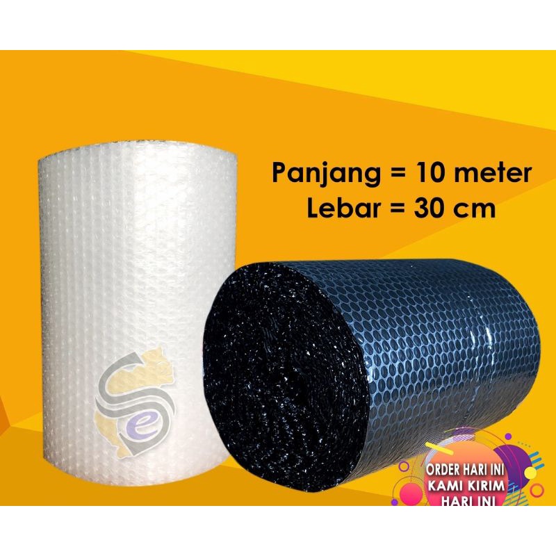 

BUBBLE WRAP UKURAN 10M X 30CM WARNA HITAM, TERMURAH SEJAGAT RAYA