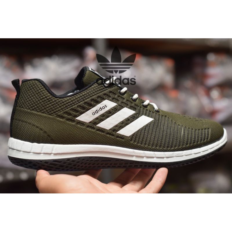 HIJAU ARMY @ Sepatu Adidas Neo Running Warna Army