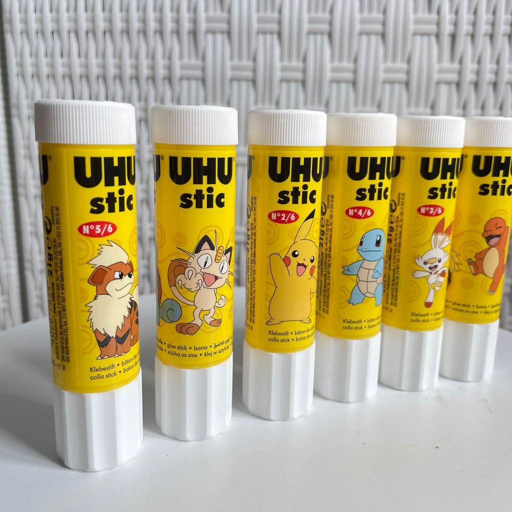 LEM STICK UHU MOTIF POKEMON UKURAN BESAR 21 GRAM LUCU UNIK HARGA MURAH BEST IMPORT PREMIUM QUALITY READY GROSIR COD