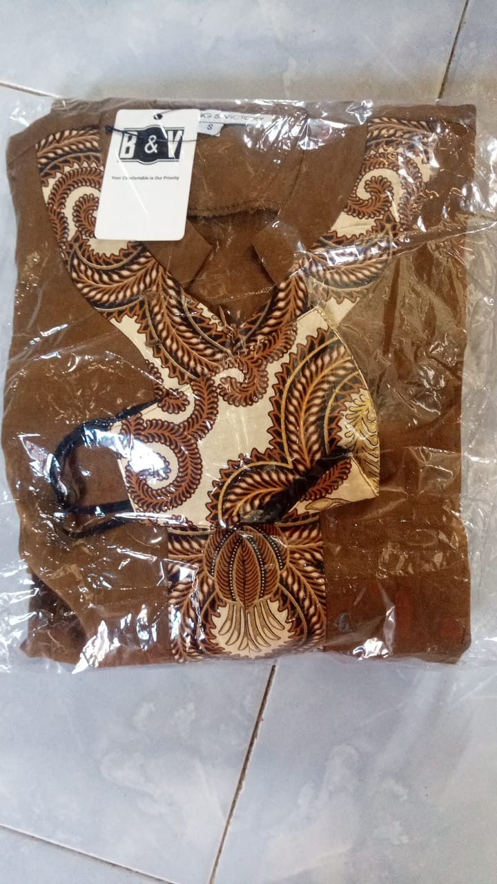 Diskon Murah! Gamis Pemda Pdh Wanita Variasi Batik Dan Free Masker - 8003