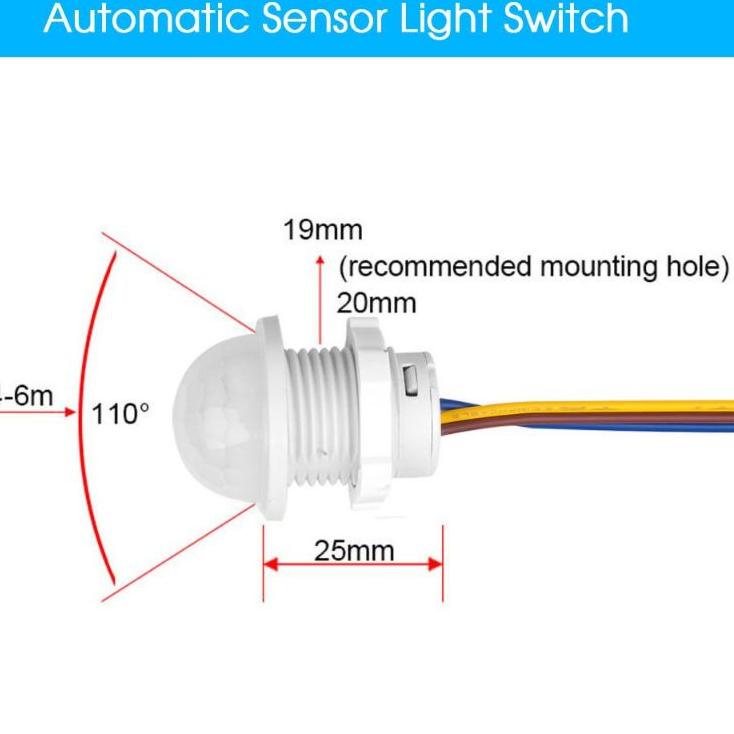 SALEE.. Sensor Gerak PIR Motion Sensor AC 110-220V