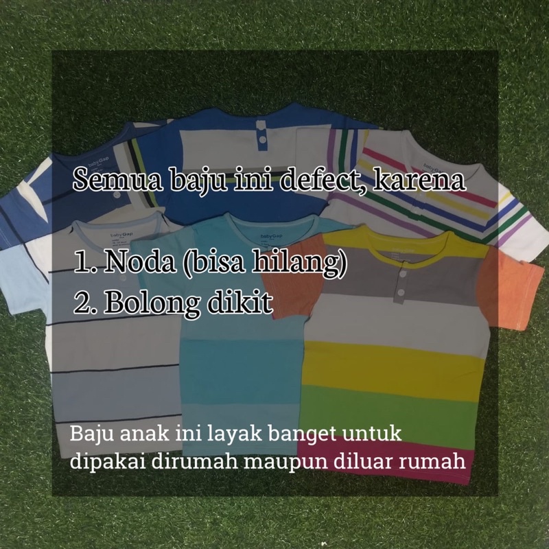 kaos anak rijek layak pakai