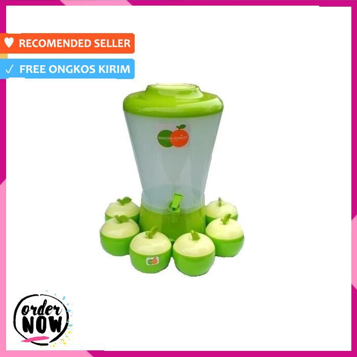 Jual Golden Sunkist Drink Jar Gelas Apel Set Water Dispenser Air Minuman Shopee Indonesia 7972