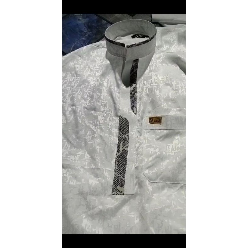 Gamis Aljar Exclusive Bahan Jaguar Putih