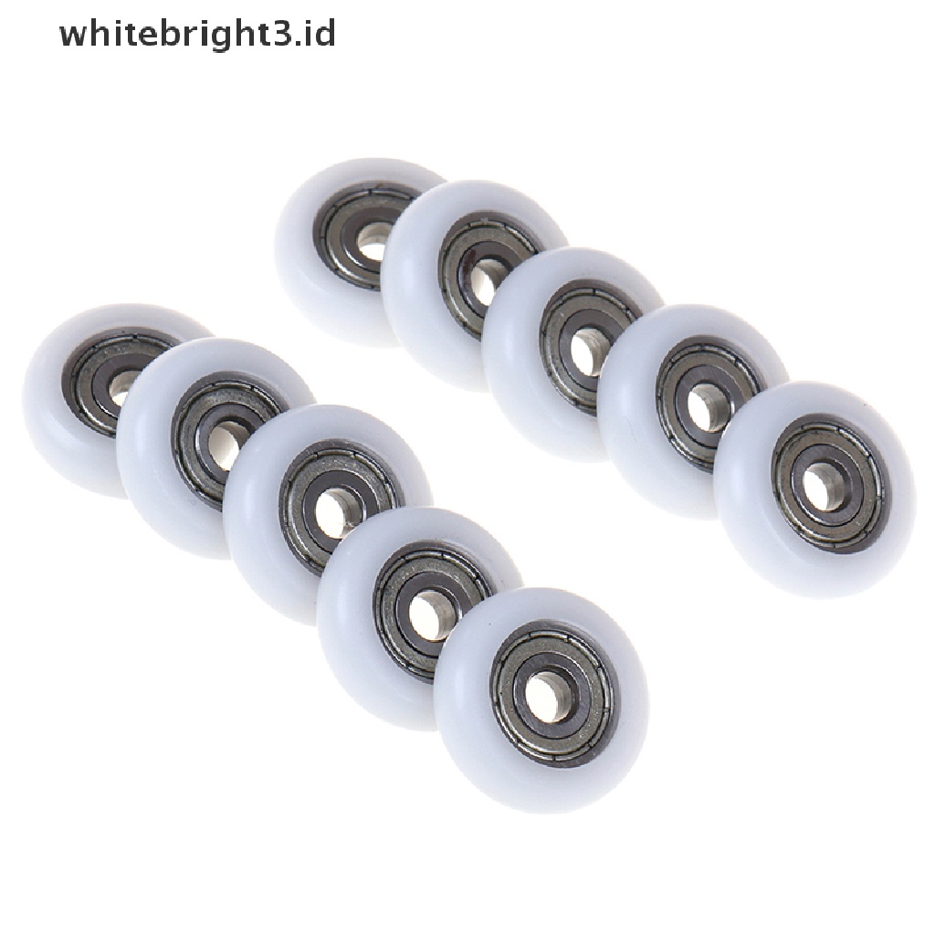 (whitebright3.id) 2 / 5 / 10 Pcs Roda roller Geser Pengganti Bahan Plastik Untuk Pintu shower