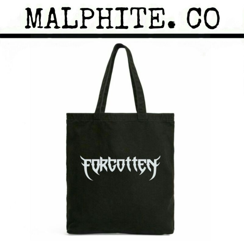 Totebag Forgotten Reverbnation Tote Bag Motif Logo Band Metal Merch Tas Jinjing Selempang Shoulder H