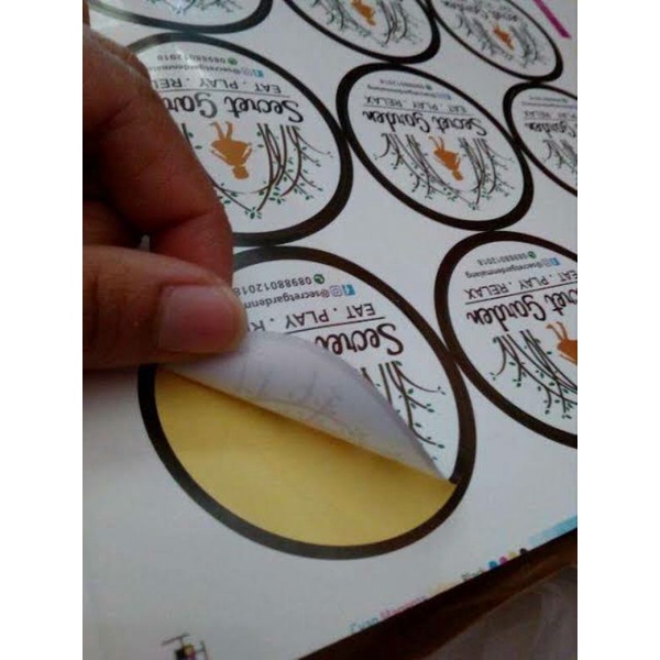 Cetak Sticker Label Bulat Stiker Makanan Kemasan Botol Minuman Proses 1 Hari Jadi-6