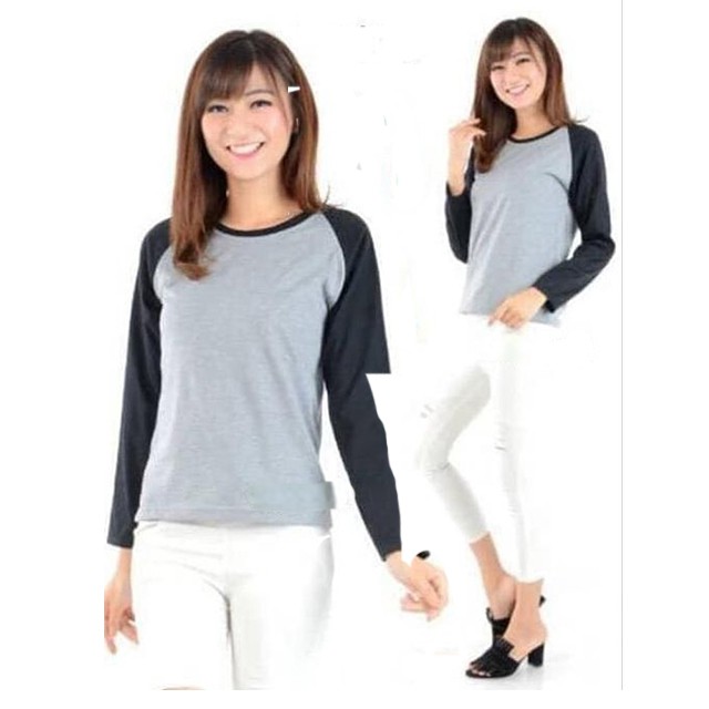 Kaos raglan wanita panjang | baju raglan wanita | fashion wanita