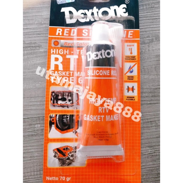 

DEXTONE RED SILICONE 70gr / DEXTONE RED LEM GASKET MERAH