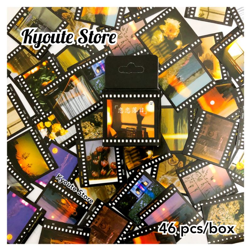 

46 pcs Sticker Box Aesthetic Beautiful Paper Film Landscape View Scrapbook DIY Journal Bujo Seal Letter