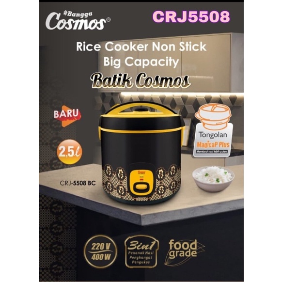 magic com Cosmos batik hitam 2,5liter