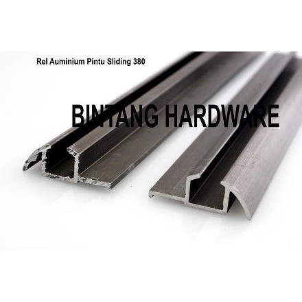 Promo Terbatas - Rel Aluminium Pintu Sliding 380 Untuk Lemari Pintu Geser Cabinet Dapur
