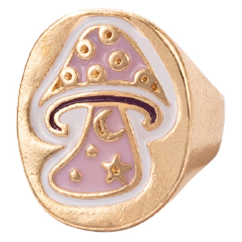 Fancyqube Cincin Wanita Desain Hati / Awan / Bunga / Alien / Pelangi Untuk Hadiah