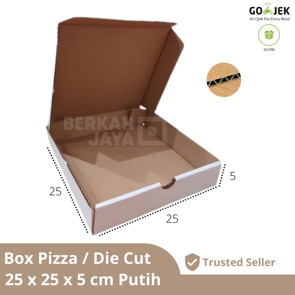 

Box Pizza Putih / Kardus / Hampers / Dus Packing / Gift Box / Aksesoris / Die Cut / Kotak Kado / Kotak Pigura Wisuda / Hampers Kaos / Hampers Mukena / Box Snack / Hampers Kue Kering 250gr - 25 X 25 X 5 cm (Kardus Pizza Putih 25 x 25 x 5 cm)