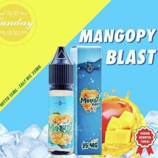 Liquid Authentic Salt Nic MANGOPY BLAST 35MG 15ML by Emkay Brewer