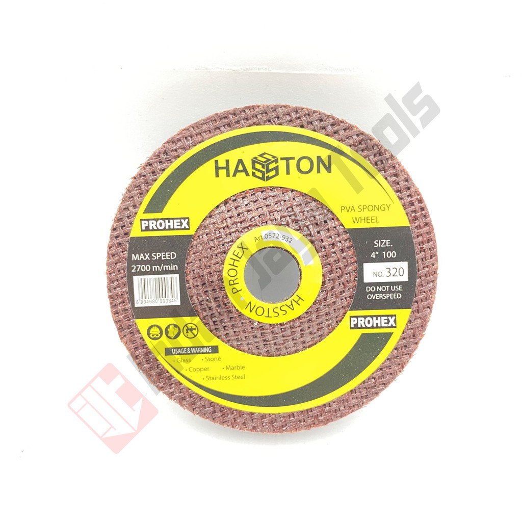 HASSTON PROHEX PVA SPONGE WHEEL - Batu Poles Spons Kaca Batu Gerinda