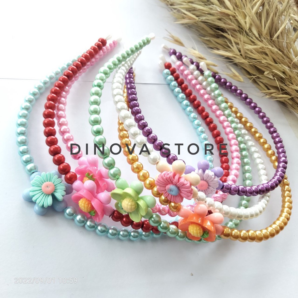 bando korea mutiara bunga clay/bandana/bando